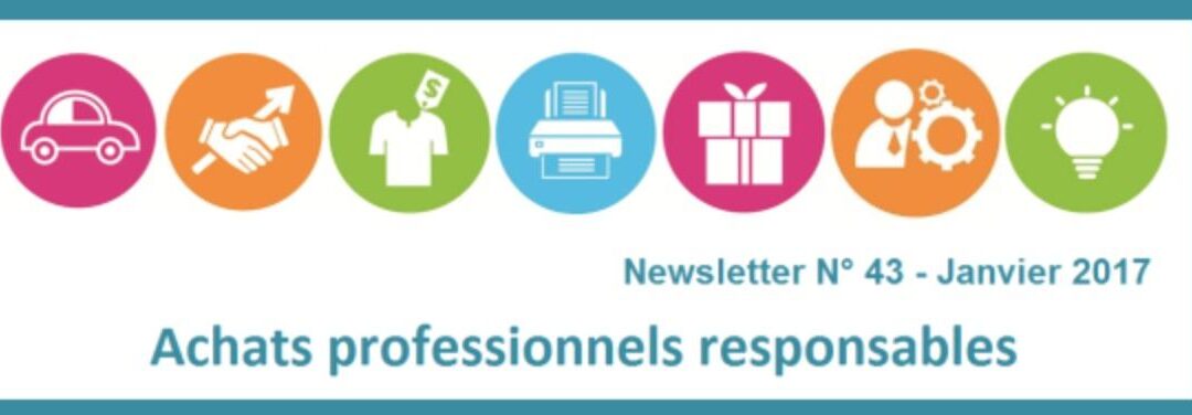 La dernière newsletter « Achats professionnels responsables  » est en ligne