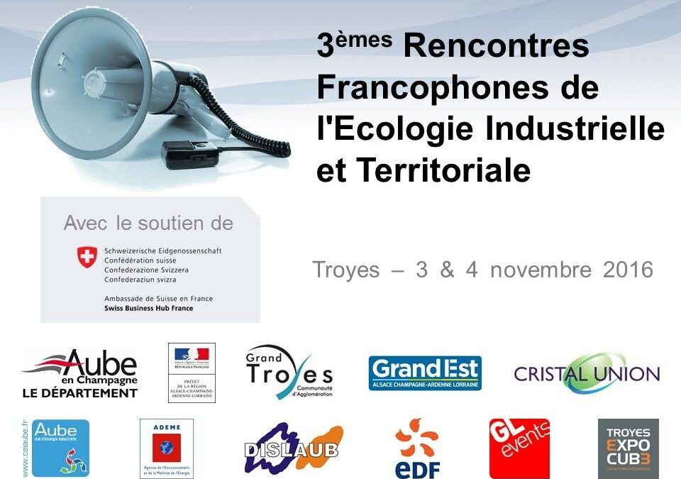 Téléchargez les actes des rencontres francophones de l&rsquo;écologie industrielle et territoriale 2016