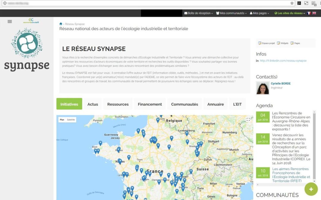 [France] SYNAPSE : Le réseau national des acteurs de l&rsquo;écologie industrielle et territorial