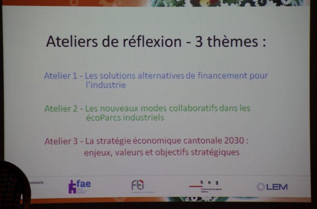 Les nouveaux modes collaboratifs dans les écoParcs industriels, atelier d&rsquo;Actes&rsquo;Industries 2015