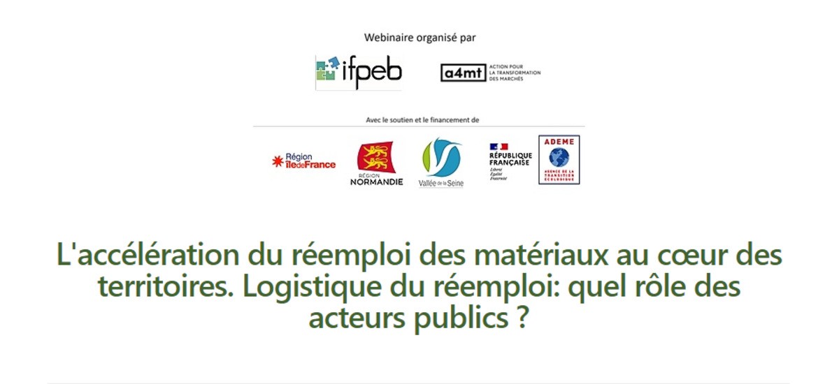[Vu Ailleurs] Webinaire : Logistique du réemploi dans le secteur du bâtiment. Rôle des acteurs publics.