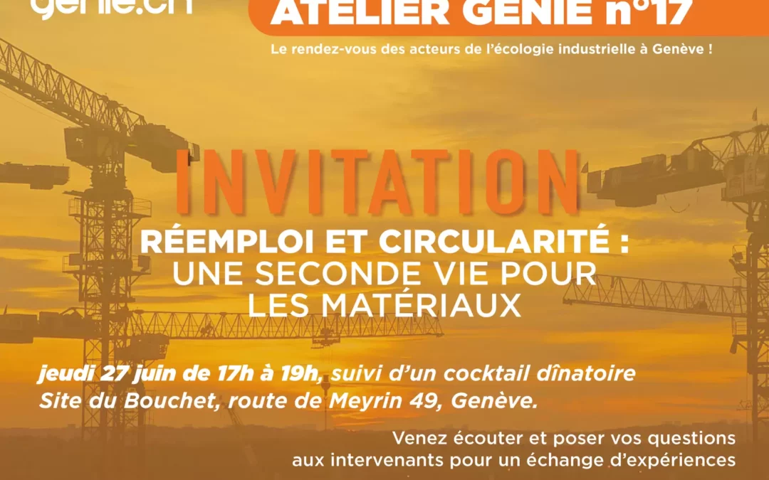 Atelier GENIE #17 – Réemploi et circularité : une seconde vie pour les matériaux
