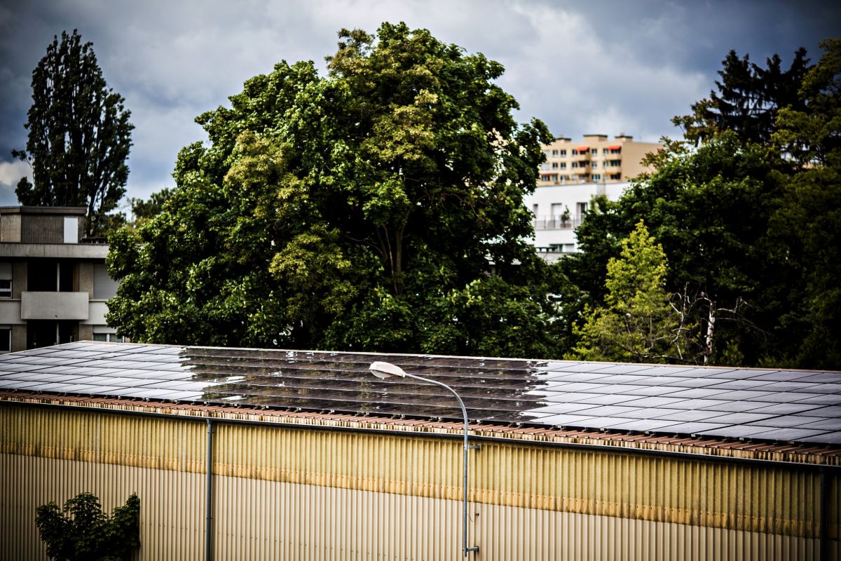 L'installation photovoltaïque sur le site de Thônex
