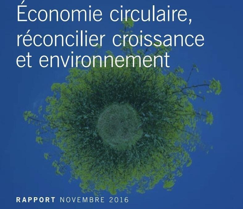 Publication du rapport de l&rsquo;institut Montaigne: Economie circulaire, réconcilier croissance et environnement